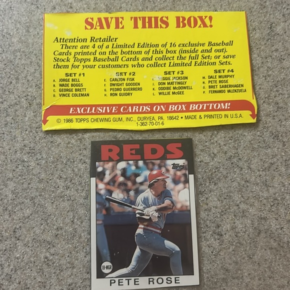 1986 Topps 4 panel uncut Malong with other cards. See description for condition. - Picture 6 of 7